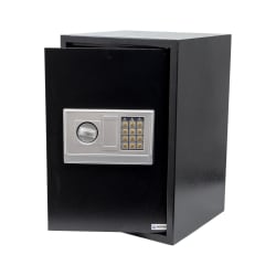 Bürosafe mit PIN-Code und Schlüssel, groß, geräumig, Stahl mit elektronischem Bedienfeld SecureBox-60