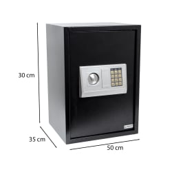 Schlüssel- und PIN-Tresor mit elektronischem und mechanischem Schloss für Geld und Dokumente SecureBox-60