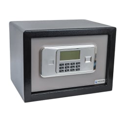 Elektronischer Tresor mit PIN-Code und herkömmlichem Schlüssel sowie LCD-Bildschirm SecureBox-25