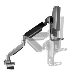 Tischhalterung für zwei 17-32-Zoll-Monitore mit zwei USB-Anschlüssen, verstellbar mit einer Gasfeder SolidHand-BM02U
