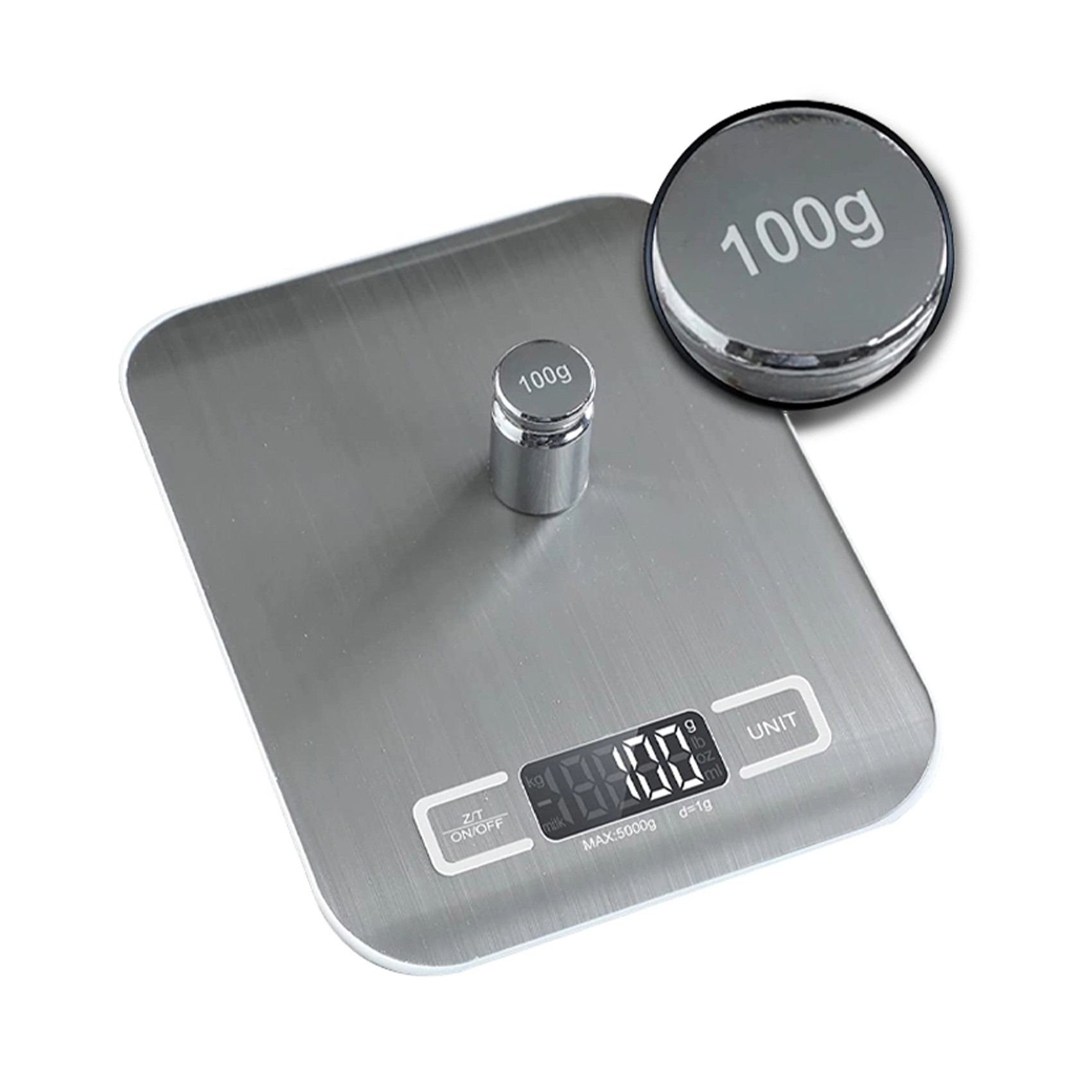 Lebensmittelwaage bis 5 kg, batteriebetrieben wagPRO-K5