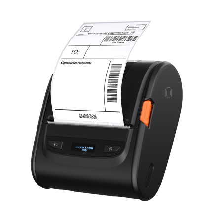 OPrint-MA300B Thermodrucker für Etiketten mit geöffnetem Deckel