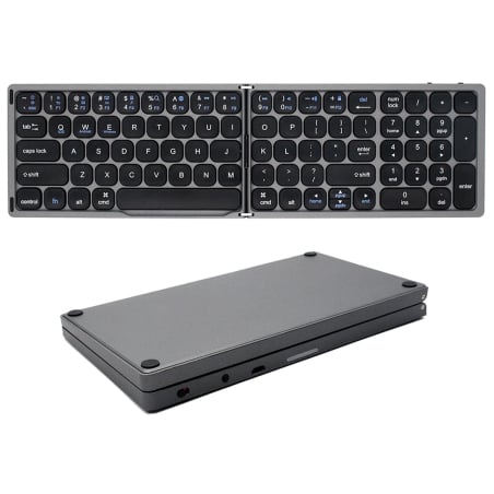 Faltbare Bluetooth-Tastatur, Membran, QWERTY-Layout, kompakt für Laptop, Tablet TyperCLAW-BS110