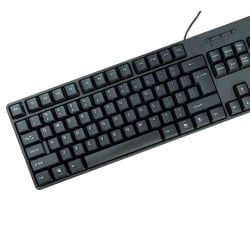 Computertastatur mit Ziffernblock, kabelgebunden über USB, QWERTY-Layout, klassische TyperCLAW-PC100