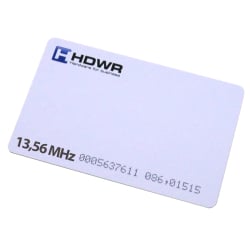 RFID-Zutrittskontrollkarte mit 13,56 MHz Frequenz und HDWR-Logo, codiert HD-RPC02