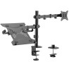 Set - Monitor- und Laptophalterung 17-32 Zoll und 10-15,6 Zoll SolidHand-AL01M01 + VESA-Adapter SolidHand-M01