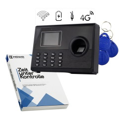 Set: Zeiterfassungsgerät TimeLok-400 mit 10 RFID-Schlüsselanhängern 13,56 MHz und E-Book „Zeit unter Kontrolle“