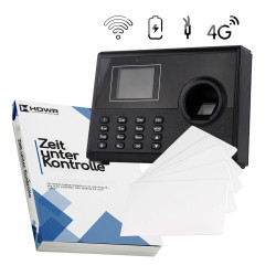 Set: Zeiterfassungsgerät TimeLok-400 mit 10 RFID-Karten 13,56 MHz und E-Book „Zeit unter Kontrolle“