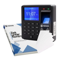 Set: Zeiterfassungsgerät CTR10 mit 15 RFID-Karten 125 kHz und E-Book „Zeit unter Kontrolle“