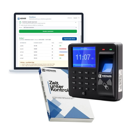Set: Zeiterfassungsgerät CTR10 mit dem E-Book „Zeit unter Kontrolle“ und dem Programm ClockSum